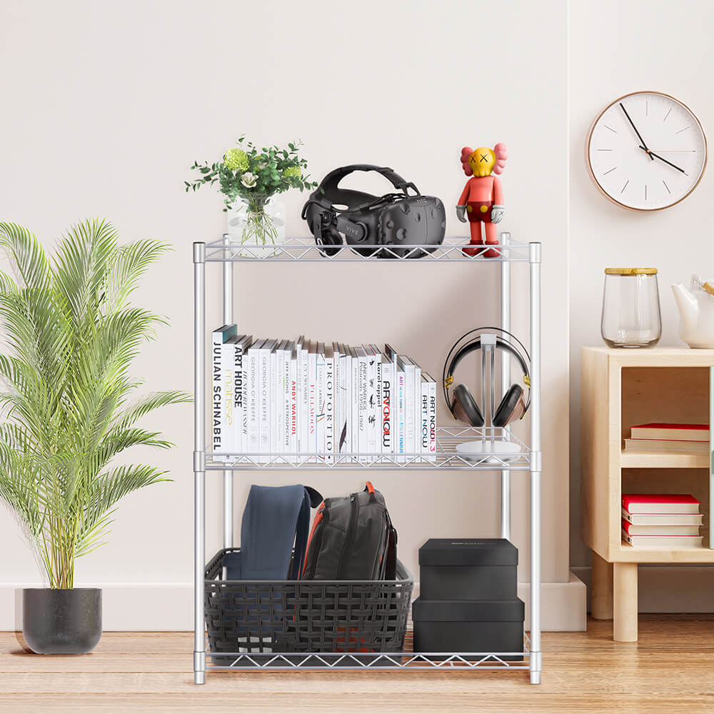 ชั้นวางของ 3 ชั้น INNHOME รุ่น Z3 ขนาด 55 ซม. สีเงิน